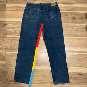 LEE Regular Fit Straight Leg DENIM BLUE JEANS - 38" x 31” Casual Cowboy Dadcore
